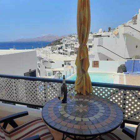The White Dragos With Ocean View - Ac - Private Pool Appartement Tías Buitenkant foto